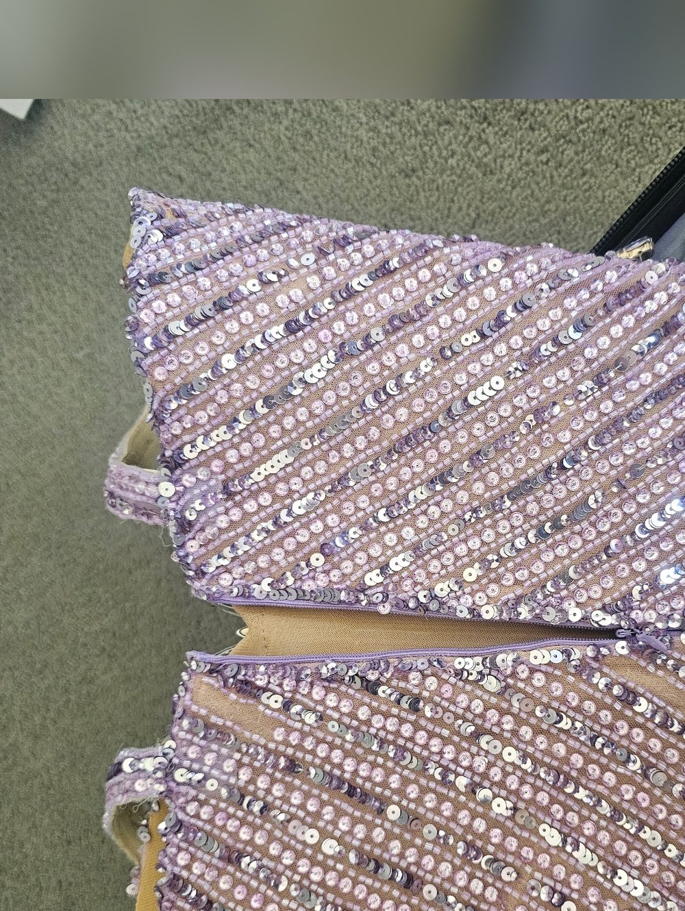 Lavender Sequin Embellished Prom Gown Albina Dyla - Picture 5 of 6